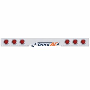 Chrome 1 Piece Rear Light Bar With Six 36 LED 4" Lights & Bezels - Red LED/Red Lens - United Pacific 62647