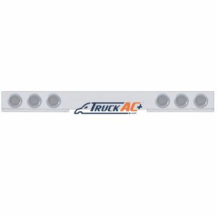 Chrome 1 Piece Rear Light Bar With Six 36 LED 4" Lights & Bezels - Red LED/Clear Lens - United Pacific 62648