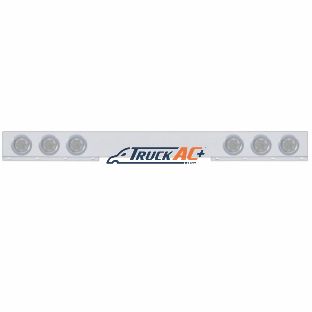 Stainless 1 Piece Rear Light Bar With 6X 7 LED 4" Reflector Lights & Bezels - Red LED/Clear Lens - United Pacific 62779