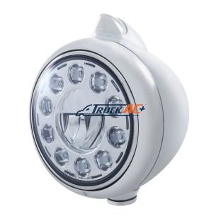 Stainless Steel Guide 682-C Headlight 11 LED Bulb & Original Style LED Signal - Clear Lens - United Pacific 31493