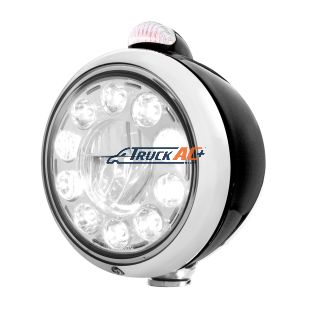 Black Guide 682-C Headlight 11 LED Bulb & Dual Mode LED Signal - Clear Lens - United Pacific 31565