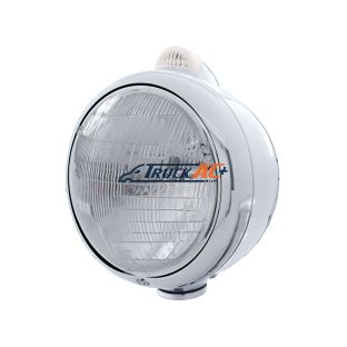 Stainless Steel Guide 682-C Headlight 6014 & Dual Mode LED Signal - Clear Lens - United Pacific 32391