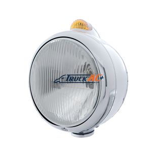 Chrome Guide 682-C Headlight H4 & Dual Mode LED Signal - Amber Lens - United Pacific 32404