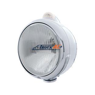 Chrome Guide 682-C Headlight H4 & Dual Mode LED Signal - Clear Lens - United Pacific 32405