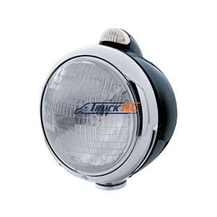 Black Guide 682-C Headlight H6024 & Dual Mode LED Signal - Clear Lens - United Pacific 32413
