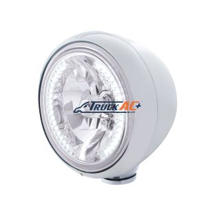 Stainless Steel Guide 682-C Style Headlight H4 Bulb With 34 White LED - United Pacific 32420