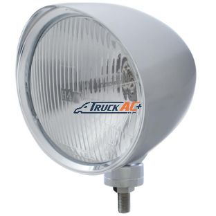 Chrome "Chopper" Headlight With Smooth Visor H4 Bulb - United Pacific 32517