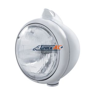 91101040, 9100880 Stainless Steel Guide 682-C Headlight H6024 & Original Style LED Signal - Clear Lens - United Pacific 32605
