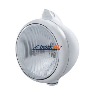 91101040, 9100880 Stainless Steel Guide 682-C Headlight H4 & Original Style LED Signal - Clear Lens - United Pacific 32607