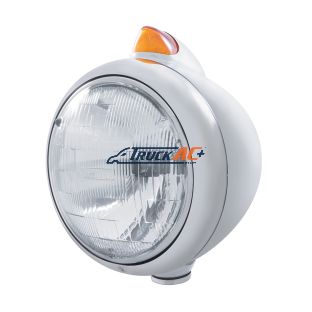 Chrome Guide 682-C Headlight H6024 & Original Style LED Signal - Amber Lens - United Pacific 32620