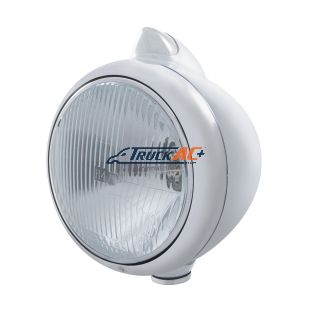 91101030, 91606050 Chrome Guide 682-C Headlight H4 & Original Style LED Signal - Clear Lens - United Pacific 32623