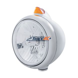Chrome Guide 682-C Headlight Crystal H4 & Original Style LED Signal - Amber Lens - United Pacific 32624