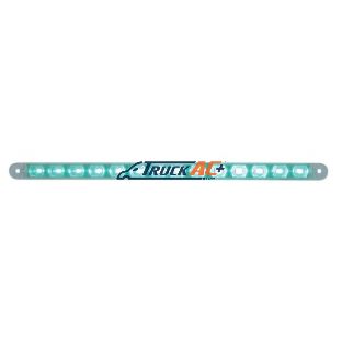 14 LED 12" Auxiliary Strip Light - Green LED/Clear Lens - United Pacific 39484B