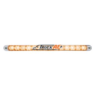 14 LED 12" Auxiliary strip Light With Bezel - Amber LED/Chrome Lens - United Pacific 39698