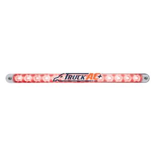 14 LED 12" Auxiliary strip Light With Bezel - Red LED/Chrome Lens - United Pacific 39699