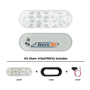 20 LED 6" Oval Back-Up Light Kit - Competition Series - United Pacific 36679BCK
