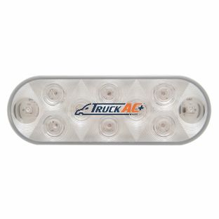 10 LED 6" Oval Utility Light - White LED/Clear Lens - United Pacific 36773B
