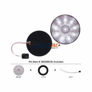 10 LED 4" Auxiliary/Utility Light Kit - White LED/Clear Lens - United Pacific 38828BCK
