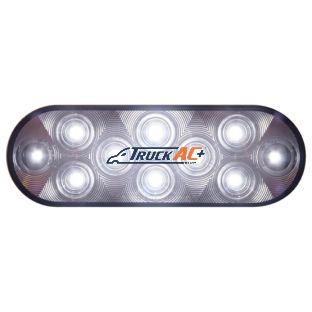 10 LED 6" Oval Auxiliary/Utility Light - White LED/Clear Lens - United Pacific 38829