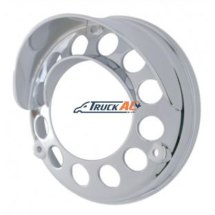 Chrome Plastic Light Bezel With Visor For UP LED Double Face Turn Signal Light - United Pacific 32132