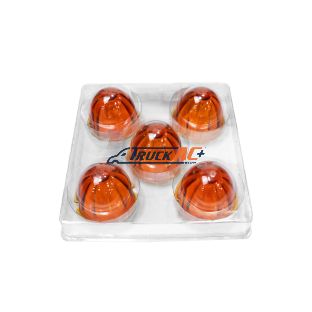 Watermelon Glass Marker Light Lens - Dark Amber (5 Pcs) - United Pacific 30523P5