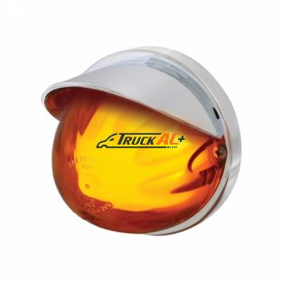 9 LED Dual Function GloLight Watermelon Flush Mount Kit With Visor - Amber LED/Amber Lens - United Pacific 34404