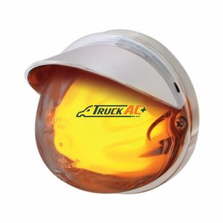 9 LED Dual Function GloLight Watermelon Flush Mount Kit With Visor - Amber LED/Clear Lens - United Pacific 34406