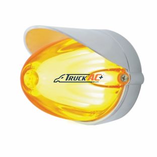 9 LED Dual Function GloLight Watermelon Grakon 1000 Flush Mount Kit With Visor - Amber LED/Amber Lens - United Pacific 34442