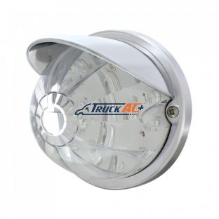 17 LED Dual Function Watermelon Flush Mount Kit With Visor - Red LED/Clear Lens - United Pacific 37269