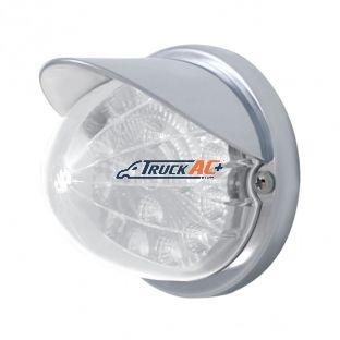 17 LED Reflector Watermelon Flush Mount Kit With Visor - Amber LED/Clear Lens - United Pacific 37288