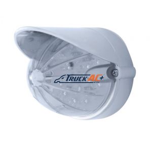 19 LED Watermelon Flush Mount Kit With Visor - Amber LED/Clear Lens - United Pacific 37451