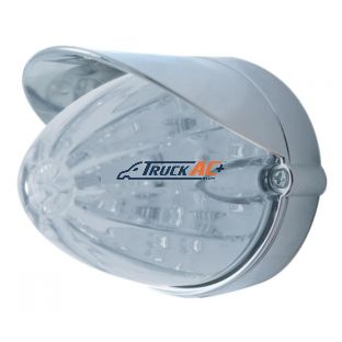 19 LED Watermelon Grakon 1000 Flush Mount Kit With Visor - Amber LED/Clear Lens - United Pacific 37712