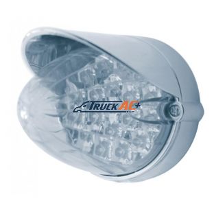 19 LED Reflector Grakon 1000 Flush Mount Kit With Visor - Amber LED/Clear Lens - United Pacific 37716