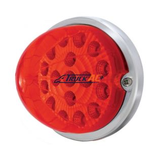 17 LED Watermelon Clear Reflector Flush Mount Kit - Red LED/Red Lens - United Pacific 37917