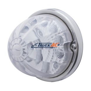 17 LED Reflector Watermelon Flush Mount Kit - Amber LED/Clear Lens - United Pacific 37922