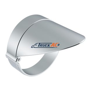 Chrome LED Light Flush Mount Base With Visor For Grakon 1000 Style Lights - United Pacific 39208B
