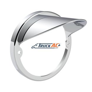 Chrome LED Light Flush Mount Base With Visor - United Pacific 39211B
