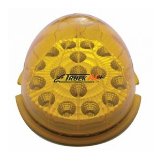 17 LED Watermelon Reflector Cab Light - Amber LED/Amber Lens - United Pacific 39447
