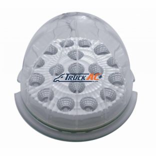 17 LED Watermelon Reflector Cab Light - Amber LED/Clear Lens - United Pacific 39449