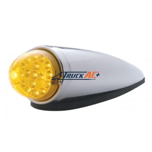 17 LED Watermelon Clear Reflector Cab Light Kit - Amber LED/Amber Lens - United Pacific 39535