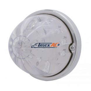 17 LED Watermelon Flush Mount Kit With Low Profile Bezel - Amber LED/Clear Lens - United Pacific 39585