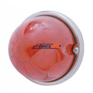 17 LED Watermelon Flush Mount Kit With Low Profile Bezel - Red LED/Red Lens - United Pacific 39598