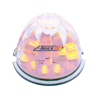 17 LED Dual Function Watermelon Cab Light - Amber LED/Clear Lens - United Pacific 39733B