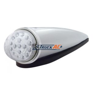 17 LED Dual Function Watermelon Clear Reflector Cab Light Kit With Die Cast Housing -Amber LED/Clear Lens - United Pacific 39829