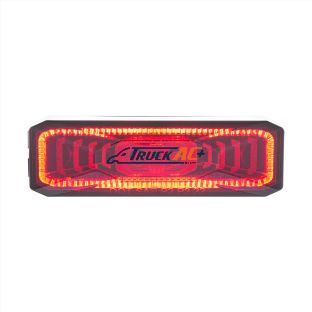 10 LED Rectangular Abyss Light (Clearance/Marker) - Red LED/Red Lens - United Pacific 36011