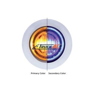 3 LED 3/4" Mini Double Fury Light (Clearance/Marker) - Amber LED/Blue LED - United Pacific 36840