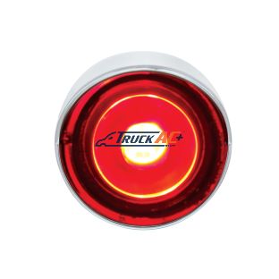 3 High Power LED 1" Light (Clearance/Marker) With Visor - Red LED/Red Lens - United Pacific 36898