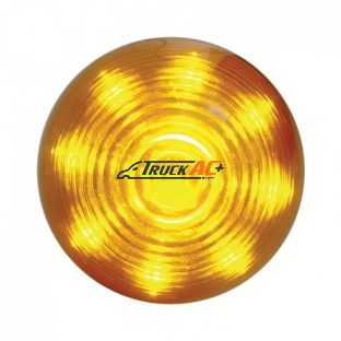 9 LED 2" Round Beehive Light (Clearance/Marker) - Amber LED/Amber Lens - United Pacific 38168B