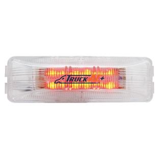 12 LED Rectangular Light (Clearance/Marker) - Red LED/Clear Lens - United Pacific 38213