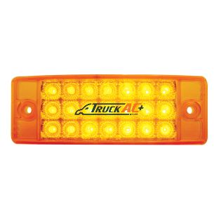 21 LED Reflector Rectangular Light (Clearance/Marker) - Amber LED/Amber Lens - United Pacific 38256